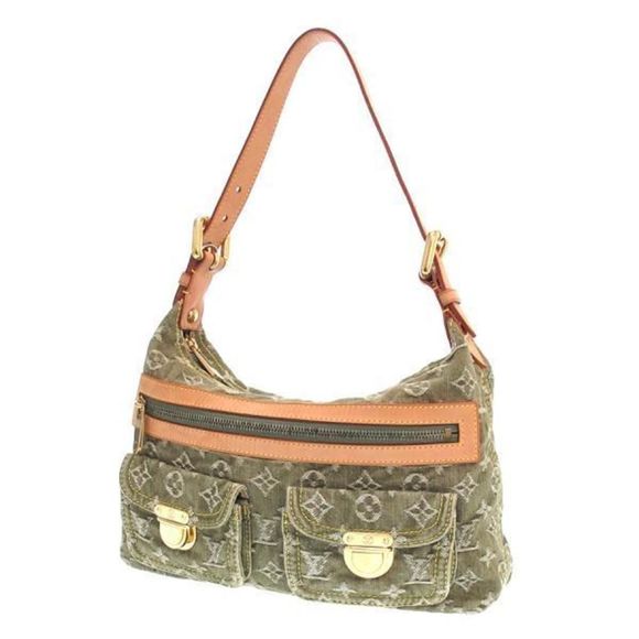 Louis Vuitton Denim Baggy PM Shoulder Bag Green - Picture 1 of 8
